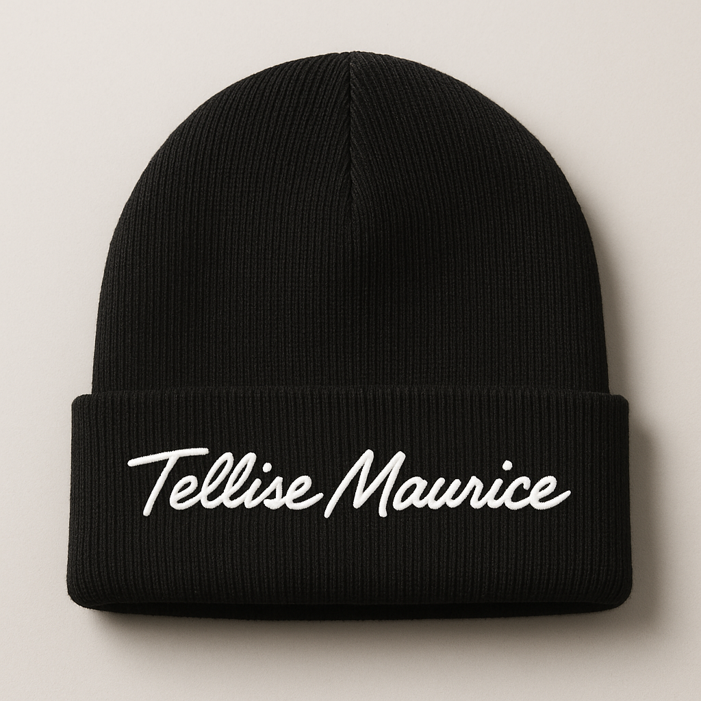 TELLISE MAURICE Black Beanie