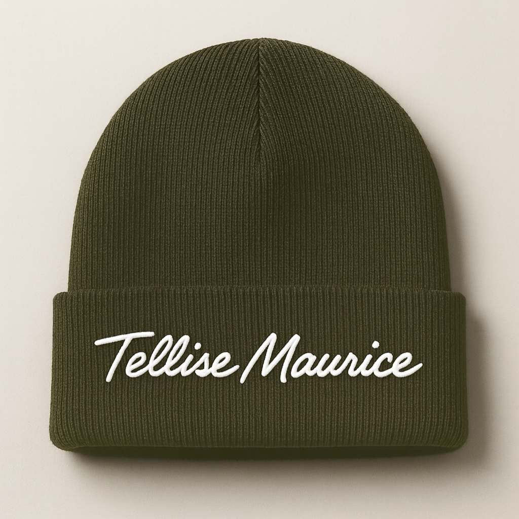 TELLISE MAURICE Olive Beanie