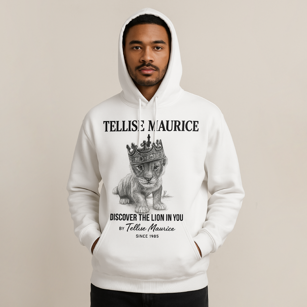 Discover The Lion In You Unisex White Hoodie