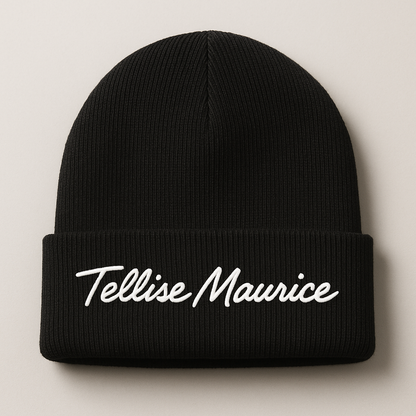 TELLISE MAURICE Black Beanie