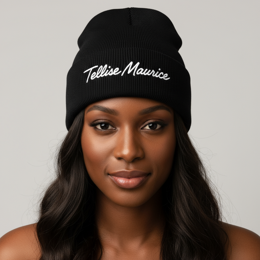 TELLISE MAURICE Black Beanie