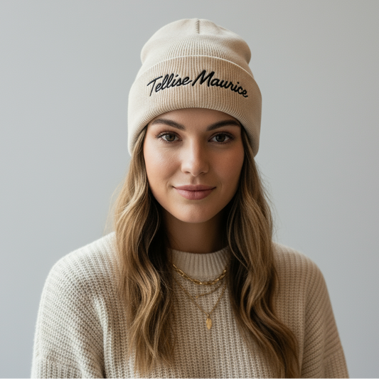 TELLISE MAURICE Khaki Beanie