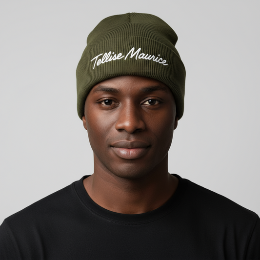TELLISE MAURICE Olive Beanie