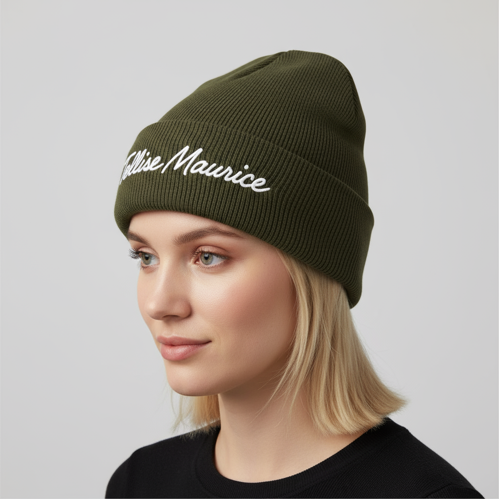 TELLISE MAURICE Olive Beanie
