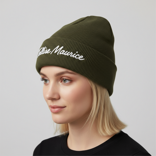 TELLISE MAURICE Olive Beanie
