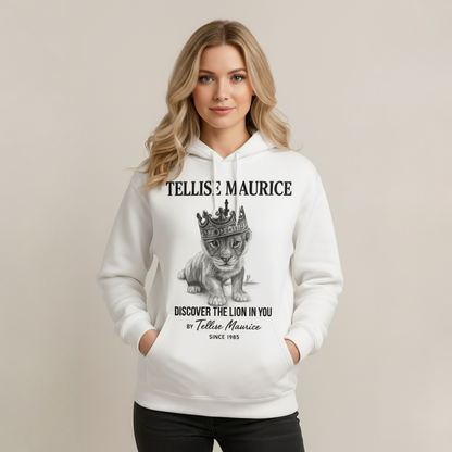 Discover The Lion In You Unisex White Hoodie